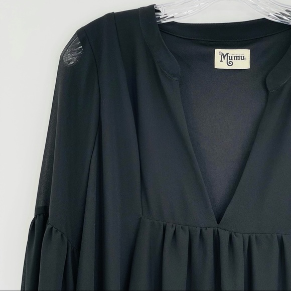 Show me your mumu Barry bell sleeve mini dress - Picture 2 of 9